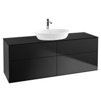 Тумба под раковину Villeroy & Boch Finion 1600х501 мм F85200PD чёрный матовый