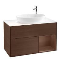 Тумба под раковину Villeroy & Boch Finion 1000х501 мм F901GNGN орех/орех