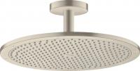 Верхний душ Axor ShowerSolutions 350 1jet с потолочным подсоединением 26035820 шлифованный никель