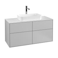 Тумба под раковину Villeroy & Boch Finion 1200х501 мм F26100GJ светло-серый/белый