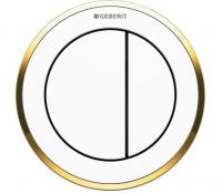 Клавиша смыва Geberit type 10, 116.055.KK.1 белый/золото