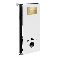 Инсталляция для унитаза WasserKraft Abens 20TLT.010.ME.WH.MG01 белое стекло/матовое золото