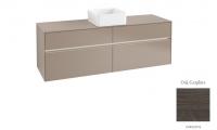Тумба под раковину Villeroy & Boch Collaro 1600х500 мм с подсветкой C049L0FQ дуб графитовый
