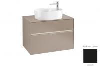 Тумба под раковину Villeroy & Boch Collaro 800х500 мм с подсветкой C053L0PD чёрный матовый