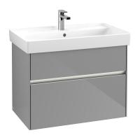 Тумба под раковину Villeroy & Boch Collaro 754х444 мм с подсветкой C010L0FP серый глянцевый
