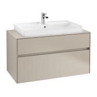 Тумба под раковину Villeroy & Boch Collaro 1000х500 мм C02000VK мягкий серый
