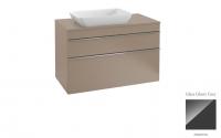 Тумба под раковину Villeroy & Boch Venticello 957х502 мм L A94201RA серое стекло