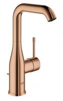 Смеситель для раковины Grohe Essence L-Size высокий поворотный излив, донный клапан 32 628 DA1 тёплый закат
