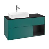 Тумба под раковину Villeroy & Boch Finion 1200х501 мм F282PDGS кедр/чёрный матовый