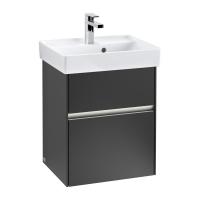 Тумба под раковину Villeroy & Boch Collaro 460х374 мм с подсветкой C006L0PD чёрный матовый