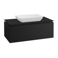Тумба под раковину Villeroy & Boch Legato 800х500 мм с подсветкой B702L0PD лак чёрный матовый