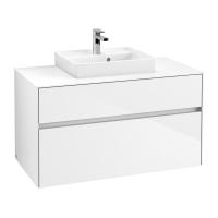 Тумба под раковину Villeroy & Boch Collaro 1000х500 мм C01600DH белый глянцевый