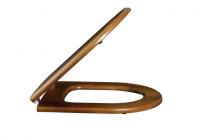 Сиденье с крышкой для унитаза Villeroy & Boch Hommage 99266600 орех/латунь