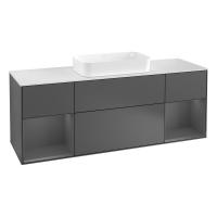 Тумба под раковину Villeroy & Boch Finion 1600х501 мм F741GKGK матовый антрацит/матовый антрацит