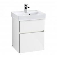 Тумба под раковину Villeroy & Boch Collaro 460х374 мм с подсветкой C006L0DH белый глянцевый
