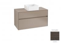 Тумба под раковину Villeroy & Boch Collaro 1000х500 мм C03800FQ дуб графитовый