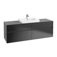 Тумба под раковину Villeroy & Boch Collaro 1600х500 мм C02500PD чёрный матовый