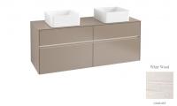 Тумба под раковину Villeroy & Boch Collaro 1400х500 мм с подсветкой C048L0E8 белое дерево
