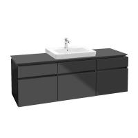 Тумба под раковину Villeroy & Boch Legato 1600х500 мм B68700FP серый глянцевый