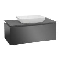 Тумба под раковину Villeroy & Boch Legato 800х500 мм с подсветкой B702L0FP серый глянцевый