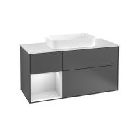 Тумба под раковину Villeroy & Boch Finion 1200х501 мм F701MTGK матовый антрацит/белый матовый