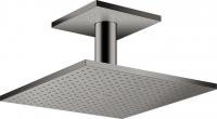 Верхний душ Axor ShowerSolutions 300 1jet с потолочным подсоединением 35316330 полированный чёрный хром