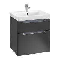 Тумба под раковину Villeroy & Boch Subway 2.0 537х423 мм A90810PD лак чёрный матовый