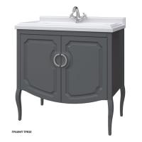 Тумба под раковину Caprigo Firenze 90 (2 двери) 898х503 мм 34113 UV TP810 графит