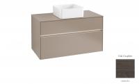 Тумба под раковину Villeroy & Boch Collaro 1000х500 мм с подсветкой C038L0FQ дуб графитовый