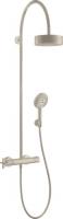 Душевая система с термостатом для душа Axor Citterio Showerpipe 180 1jet 39670820 шлифованный никель