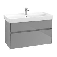 Тумба под раковину Villeroy & Boch Collaro 954х444 мм C01100FP серый глянцевый