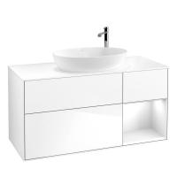 Тумба под раковину Villeroy & Boch Finion 1200х501 мм F951GFGF белый глянцевый/белый глянцевый