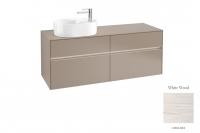 Тумба под раковину Villeroy & Boch Collaro 1400х500 мм с подсветкой C062L0E8 белое дерево