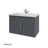 Тумба под раковину Caprigo Novara 80 750х468 мм (эмаль) 34916 L810 графит