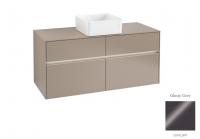 Тумба под раковину Villeroy & Boch Collaro 1200х500 мм с подсветкой C041L0FP серый глянцевый