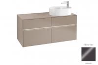 Тумба под раковину Villeroy & Boch Collaro 1200х500 мм с подсветкой C059L0FP серый глянцевый