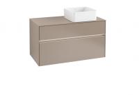 Тумба под раковину Villeroy & Boch Collaro 1000х500 мм с подсветкой C040L0VG трюфель серый