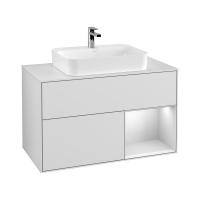 Тумба под раковину Villeroy & Boch Finion 1000х501 мм F371GFGF белый глянцевый/белый глянцевый