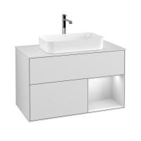 Тумба под раковину Villeroy & Boch Finion 1000х501 мм F251GFGF белый глянцевый/белый глянцевый