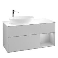 Тумба под раковину Villeroy & Boch Finion 1200х501 мм F931GJGJ светло-серый/светло-серый