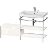 Консоль с раковиной Duravit Happy D.2 Plus 1400х490 мм HP4847E2222 хром/белый глянец