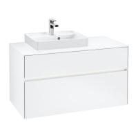 Тумба под раковину Villeroy & Boch Collaro 1000х500 мм с подсветкой C014L0MS белый матовый
