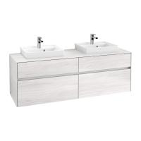 Тумба под раковину Villeroy & Boch Collaro 1600х500 мм C02100E8 белое дерево