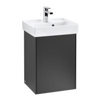 Тумба под раковину Villeroy & Boch Collaro 410х344 мм петли слева C00500PD чёрный матовый