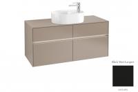Тумба под раковину Villeroy & Boch Collaro 1200х500 мм с подсветкой C057L0PD чёрный матовый