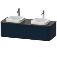 Тумба под раковину для подвесной консоли с двумя вырезами Duravit Happy D.2 Plus 1300х550 мм HP4943B9898 тёмно-синий матовый