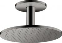 Верхний душ Axor ShowerSolutions 300 1jet с потолочным подсоединением 35301330 полированный чёрный хром