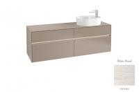 Тумба под раковину Villeroy & Boch Collaro 1600х500 мм с подсветкой C067L0E8 белое дерево