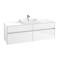 Тумба под раковину Villeroy & Boch Collaro 1600х500 мм C02500DH белый глянцевый