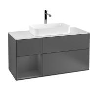 Тумба под раковину Villeroy & Boch Finion 1200х501 мм F291GKGK матовый антрацит/матовый антрацит